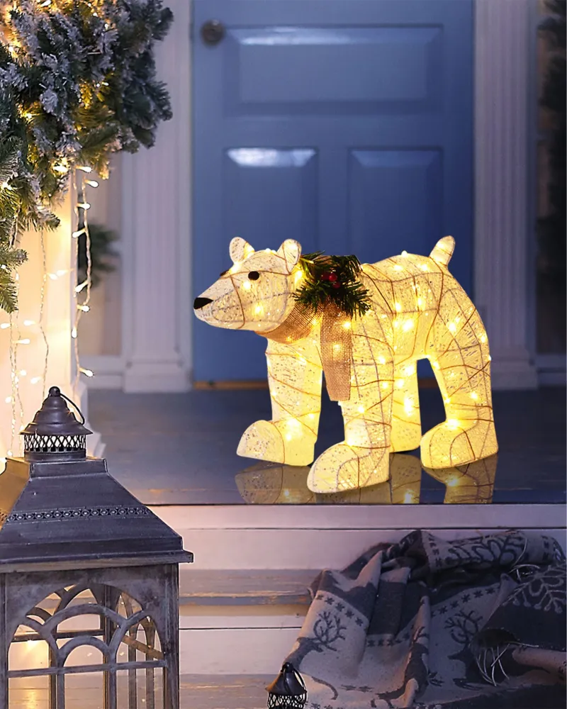Lampioncino da Percorso Outdoor LED Decoration Bear 34 cm White SIVULA