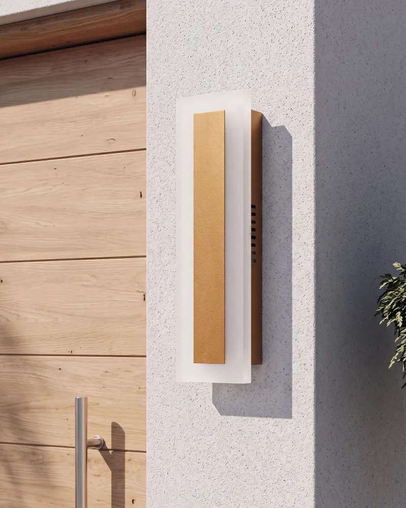 Outdoor LED Wall Light 30 cm Gold ROSALIE