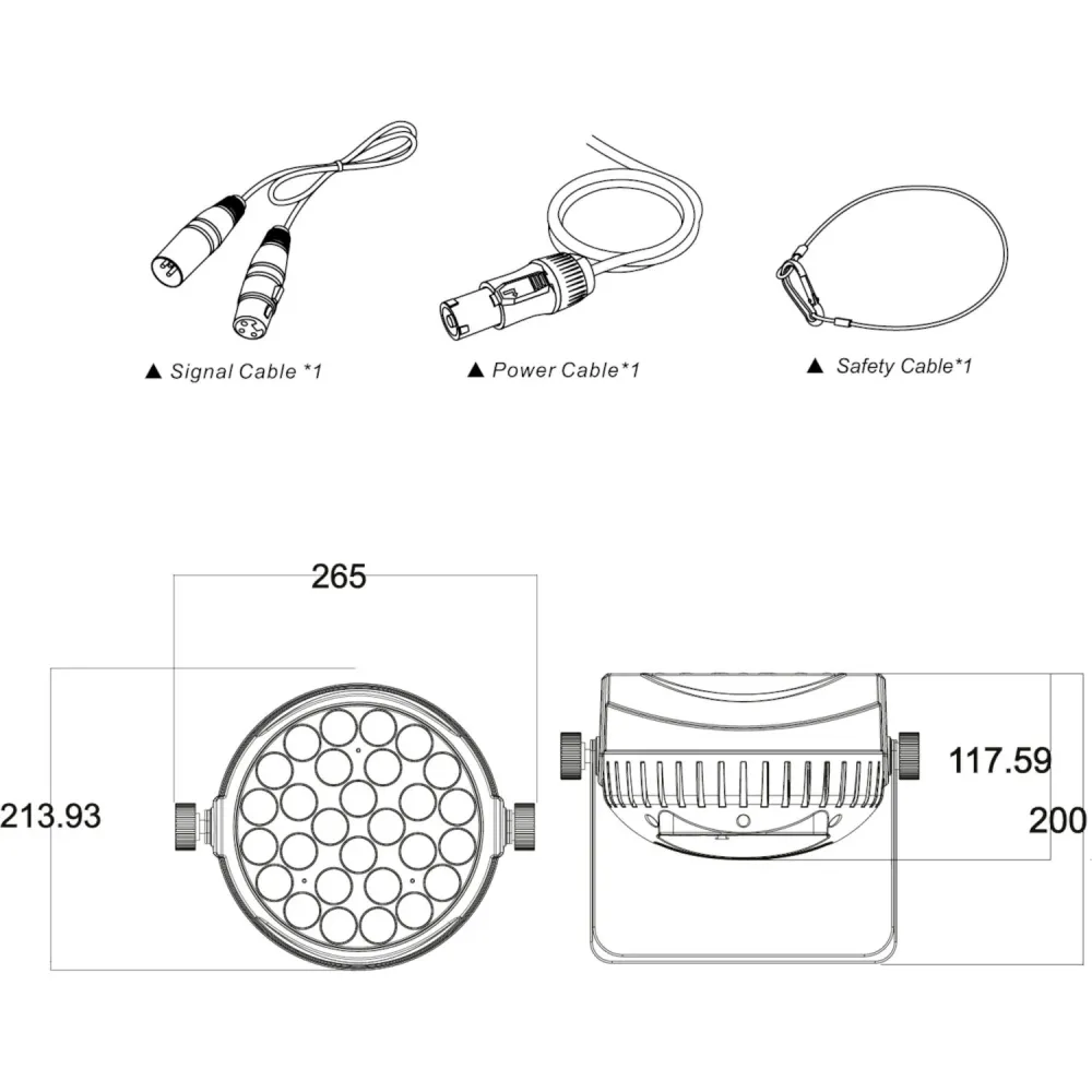 AFX RGBW Led Par con Zoom (28x10W)