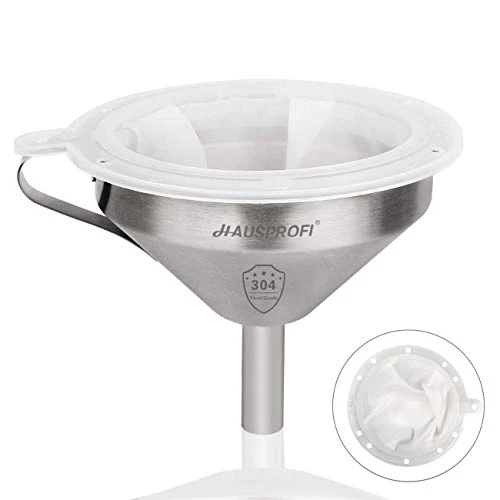 HAUSPROFI - Imbuto Acciaio Inox da 5 Pollici/13cm 13cm + 200mesh
