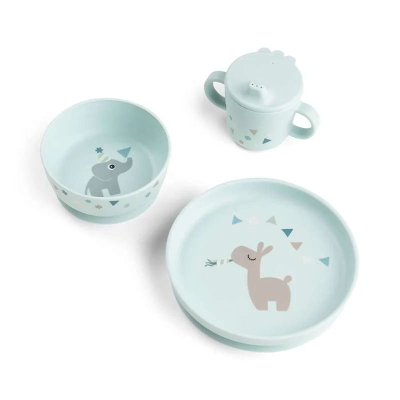 Done Deer Foodie Set da tavola m. Ventosa - Celebrazione - Blu