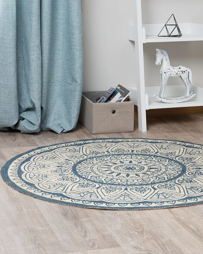 Tappeto blu ⌀ 120 cm ANADERE