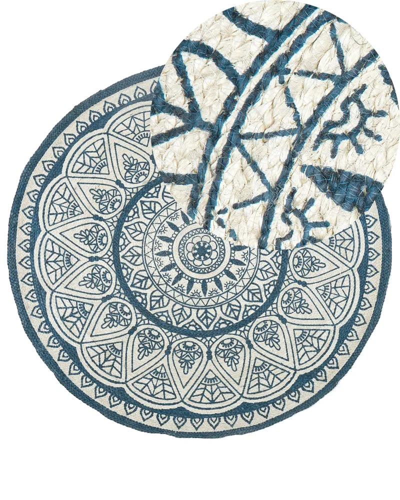 Tappeto blu ⌀ 120 cm ANADERE