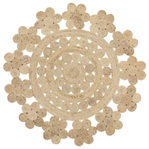 Tappeto iuta camoscio ⌀ 120 cm BIRECIK
