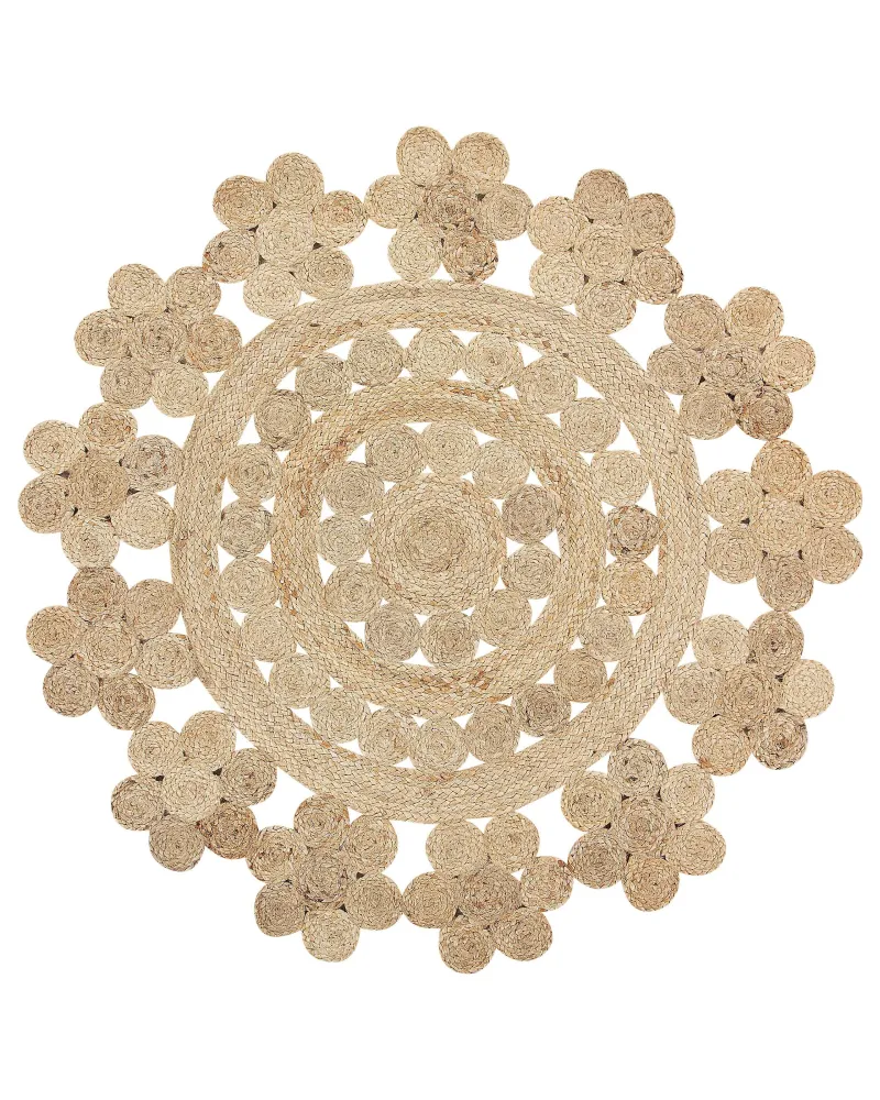 Tappeto iuta camoscio ⌀ 120 cm BIRECIK