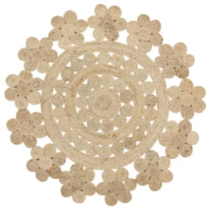 Tappeto iuta camoscio ⌀ 120 cm BIRECIK