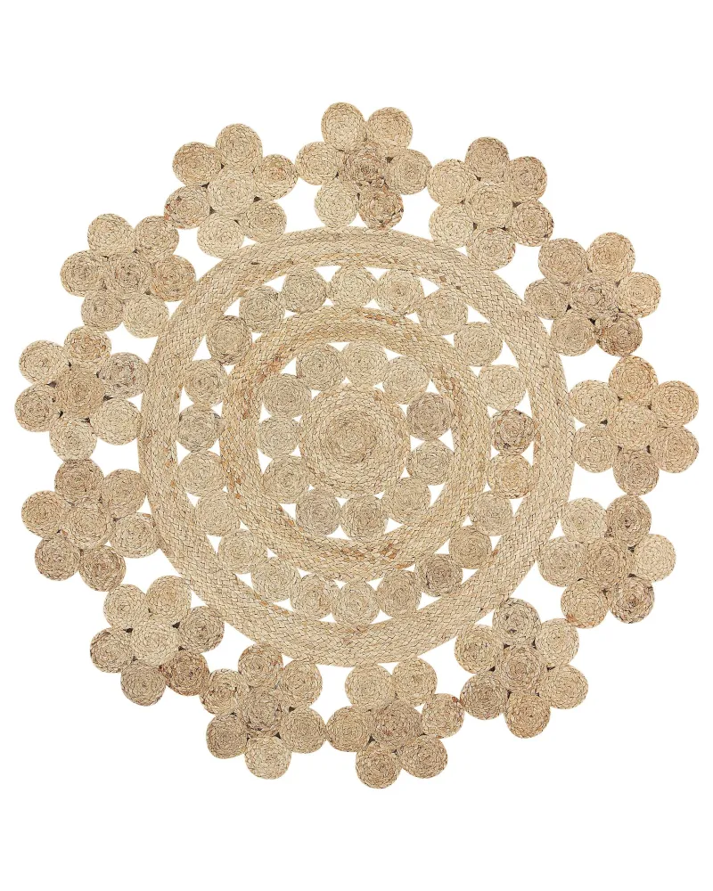 Tappeto iuta camoscio ⌀ 120 cm BIRECIK