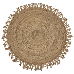 Tappeto iuta crema ⌀ 120 cm ZONGULDAK