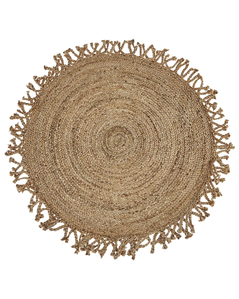 Tappeto iuta crema ⌀ 120 cm ZONGULDAK