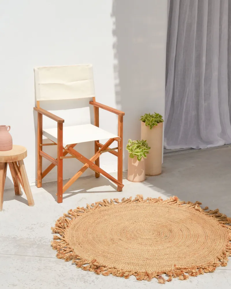 Tappeto iuta crema ⌀ 120 cm ZONGULDAK
