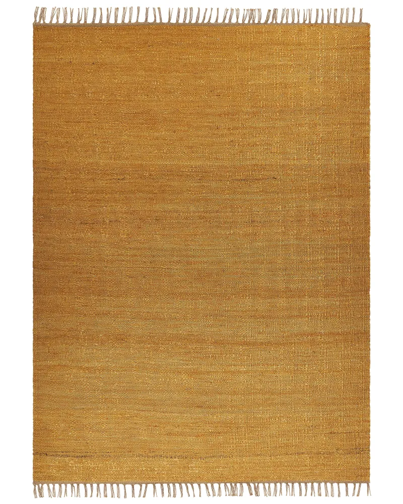 Tappeto iuta giallo senape e marrone 160 x 230 cm LUNIA