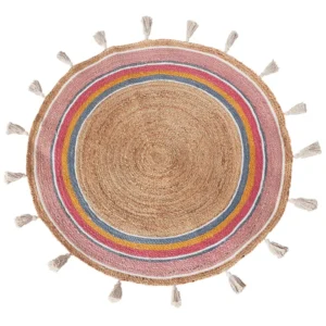 Tappeto iuta multicolore ⌀ 120 cm ZANAVI