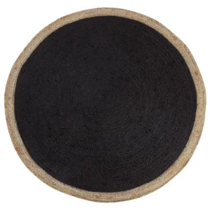 Tappeto iuta nero ⌀ 120 cm MENEMEN