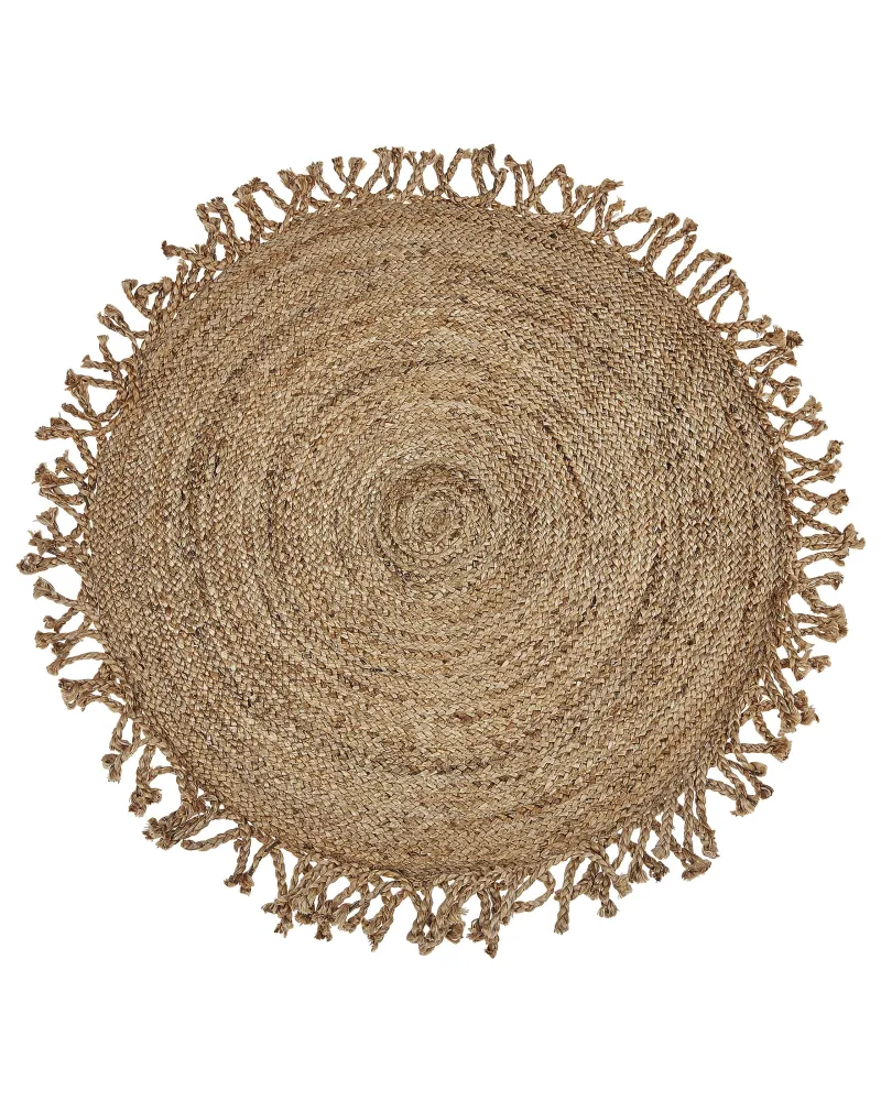 Tappeto iuta nocciola ⌀ 120 cm ZONGULDAK