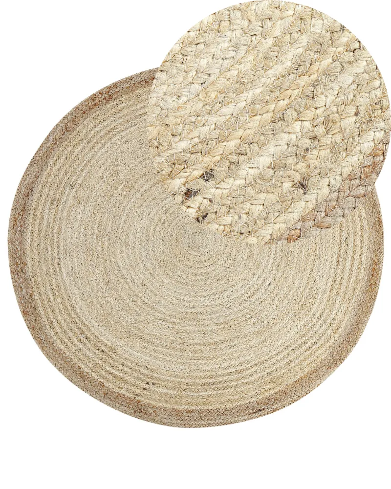Tappeto iuta panna chiaro ⌀ 120 cm MENEMEN