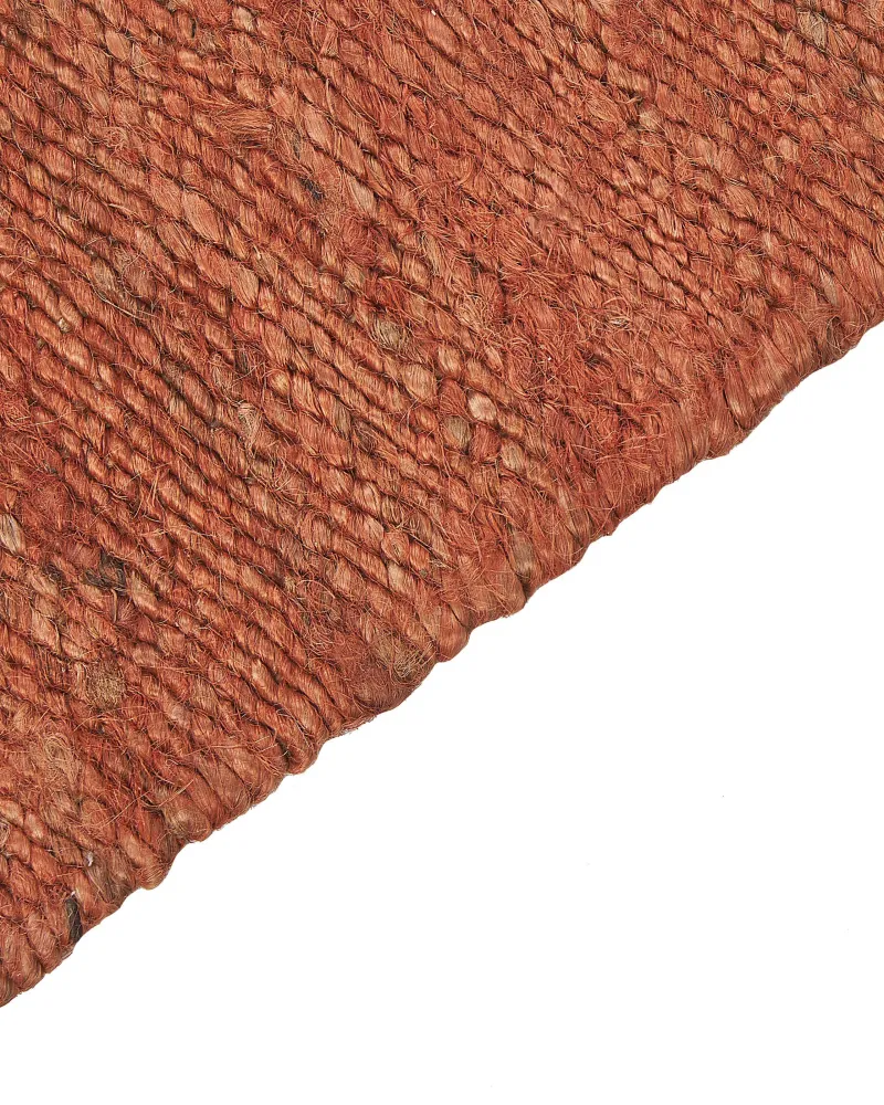 Tappeto iuta rosso limpido e marrone 160 x 230 cm LUNIA