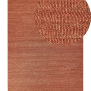 Tappeto iuta rosso limpido e marrone 160 x 230 cm LUNIA