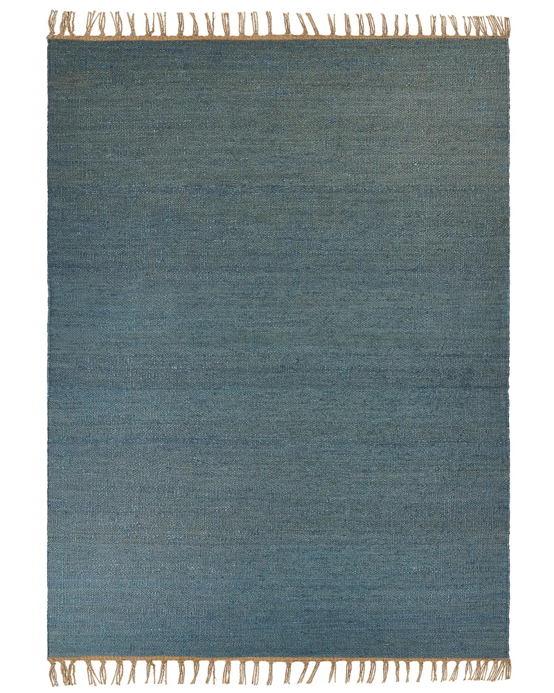 Tappeto iuta turchese e marrone 160 x 230 cm LUNIA