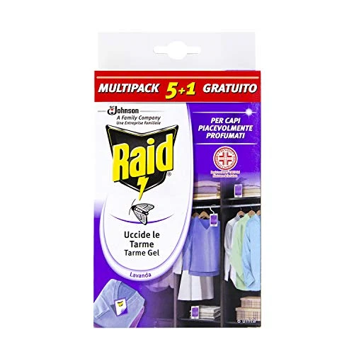 Raid Tarme Gel Multipack, Antitarme dei vestiti - Profumazione Lavanda -...