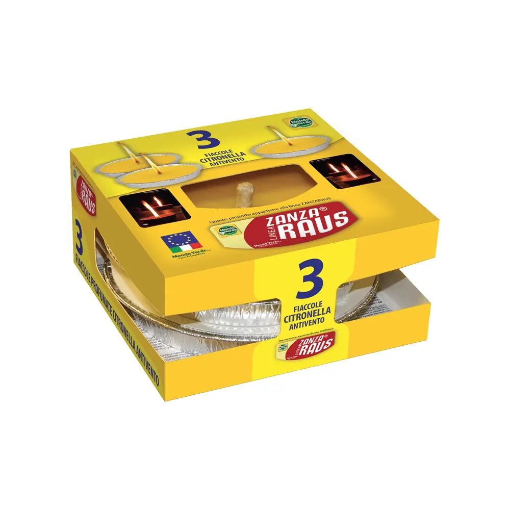 Set 3 Candele stagnola Citronella 14cm