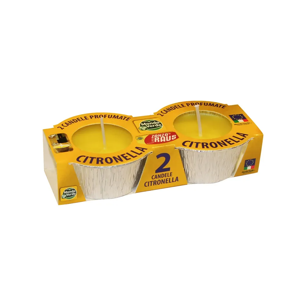Set 2 Candele stagnola Citronella 8cm