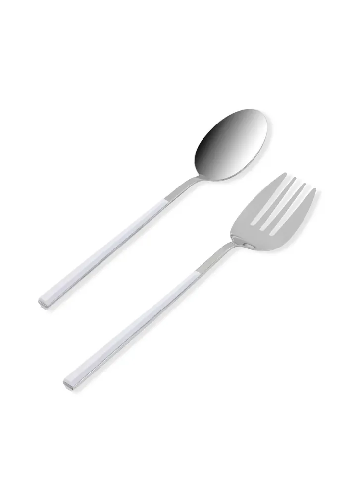 Il Servizio Insalata Mia Bianco Argento 2 Pezzi Selected Products - 871