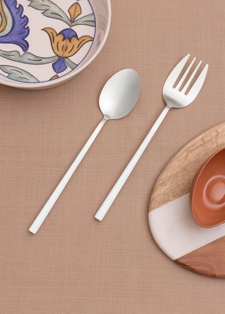 Il Servizio Insalata Mia Bianco Argento 2 Pezzi Selected Products - 871