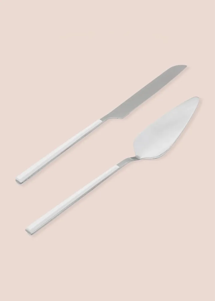 Il Set Torta Mia Bianco Argento 2 Pezzi Selected Products - 871