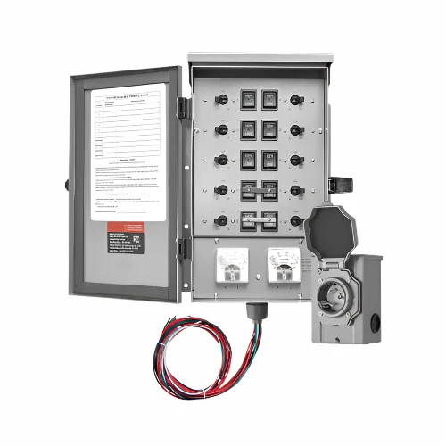 30A Generator Transfer Switch Kit 10 Circuit NEMA 3R 7500W Meccanico Transfer Switch