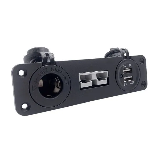 Connettore di Trasferimento Manuale Telaio di installazione Offgridtec Spina Anderson - Presa USB - Accendisigari 8-01-014990