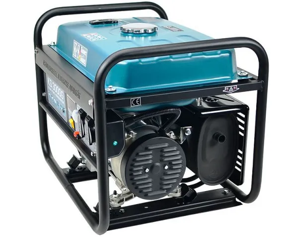 Könner & Söhnen 3000W GEMELLO FUEL benzina/GPL generatore di corrente IBRIDO 2x16A (230V) 12V regolatore volt prot...