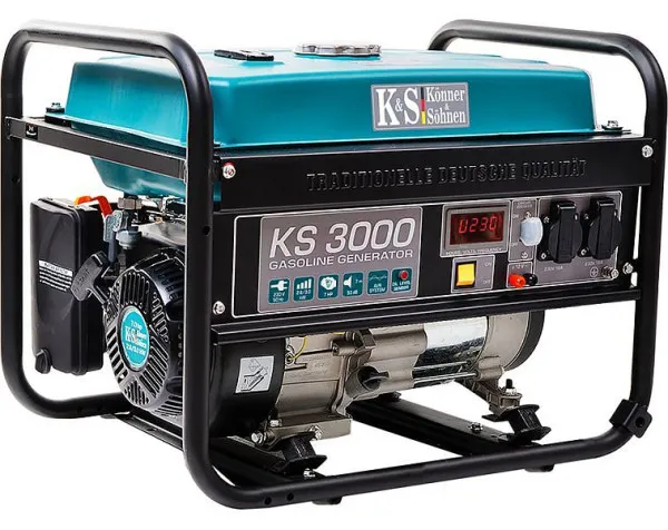 Professionale Heavy Duty Generatore benzina Könner & Söhnen 3000W 2x16A (230V) 12V regolatore volt protezione bass...