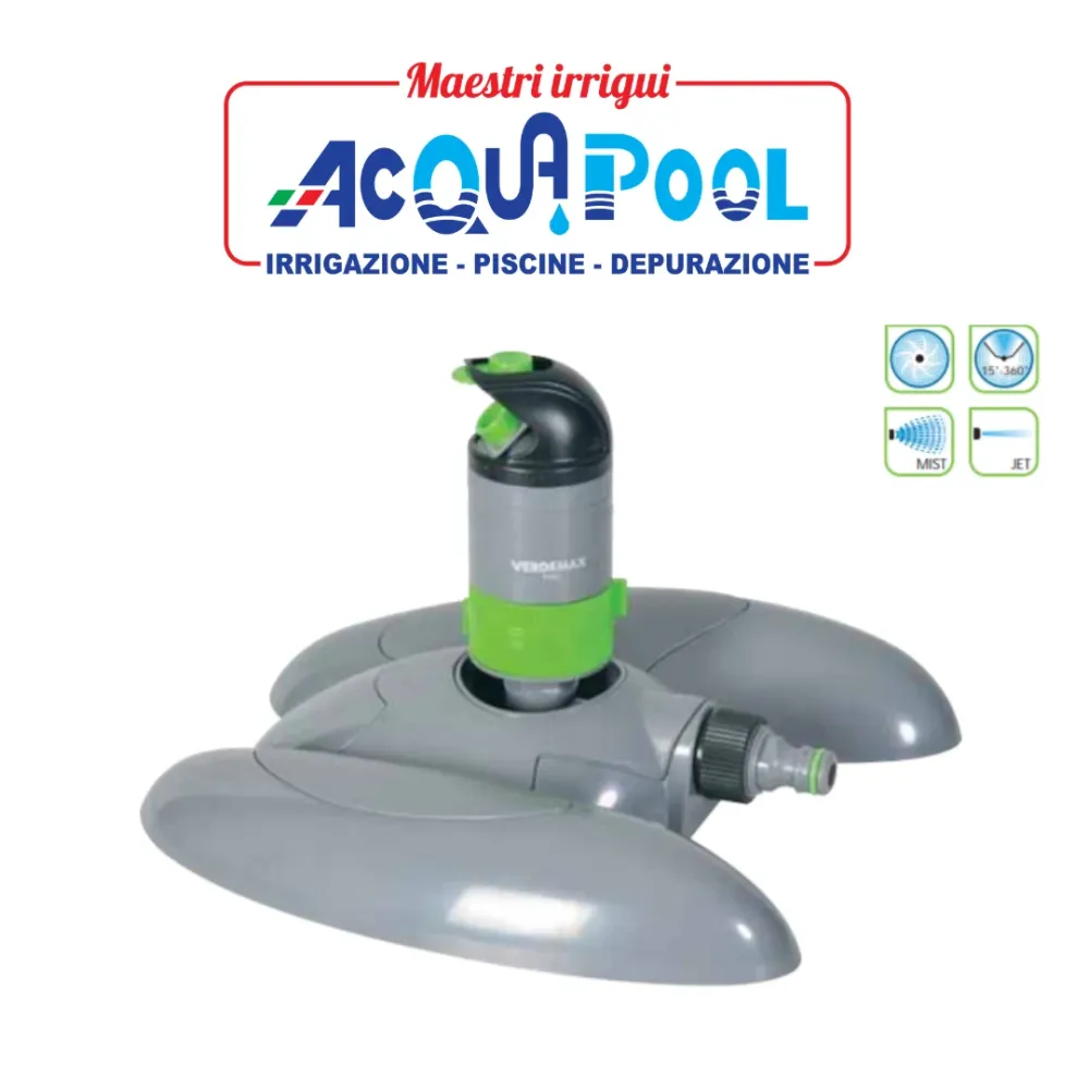 IRRIGATORE CIRCOLARI 360° O SETTORE VERDEMAX ART . 9540