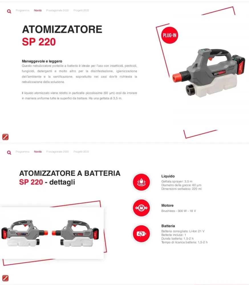 Atomizzatore ZANON SP 220
