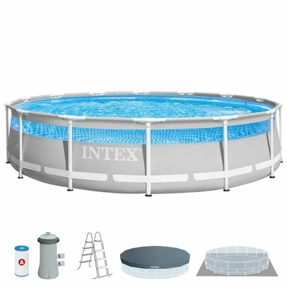 Piscina Circular com Depuradora Intex Clearview Prism Frame 427 x 107 cm