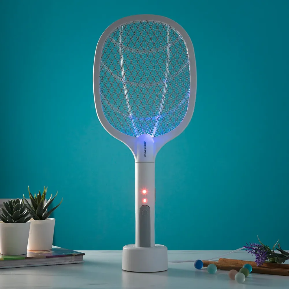 Racchetta Uccidi Insetti Ricaricabile con Luce UV 2 1 KL Rak InnovaGoods