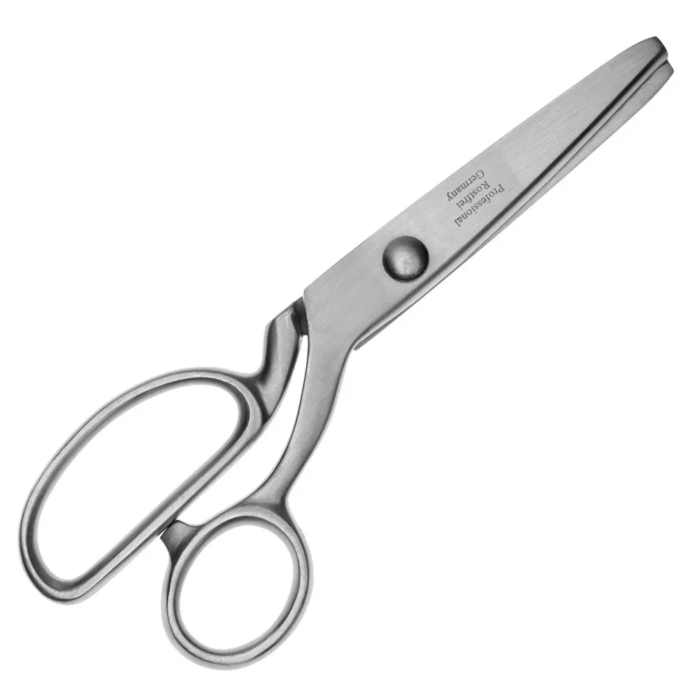 Forbice dentata satinata - con custodia - acciaio inossidabile