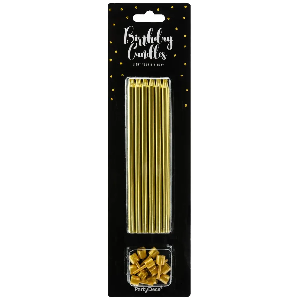 Kerzen lang gold