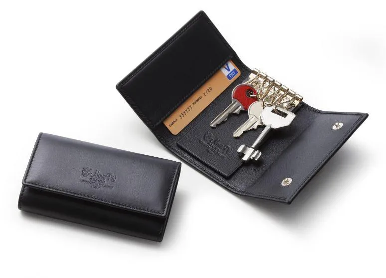 Key Holder Black Italian Leather