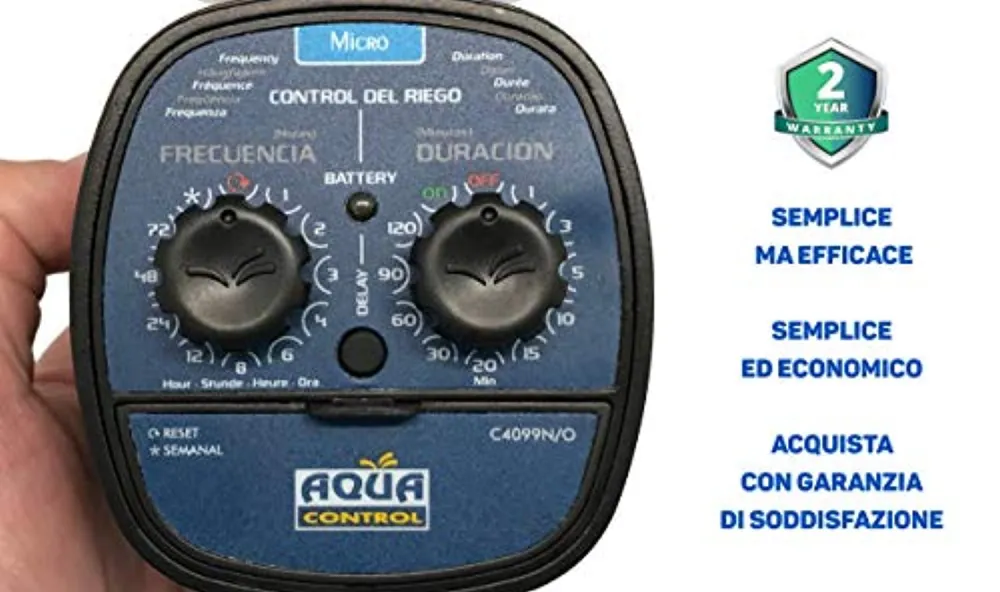 Aqua Control C4099O Programmatore d'irrigazione da giardino, per tutti i tipi di rubinetti, apertura 0 bar. Vecchio C4099N
