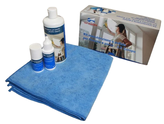 KIT MANUTENZIONE E PULIZIA PER FINESTRE E PORTE
