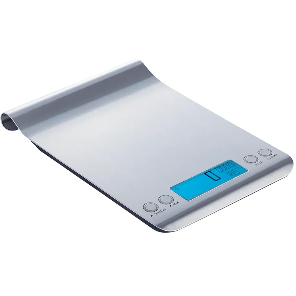 Bilancia Cucina Digitale Zephir ZHS520 5Kg Acciaio LCD con Timer