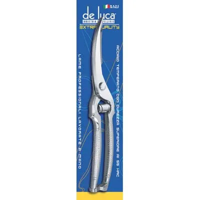 Forbice Trinciapollo De Luca Acciaio Cromato Professionale 24 cm