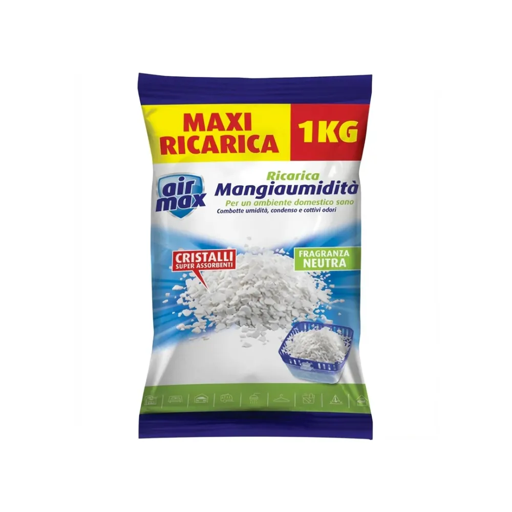 Airmax Sali Ricarica 1 kg Inodore Antiumidità per Deumidificatore