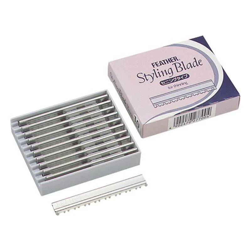 Lame per Sfilzino Feather Styling Blade Thinning pc 10 pz