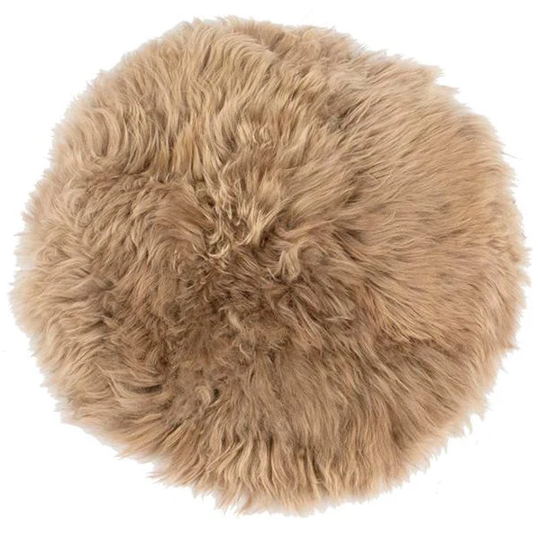 Pelle di agnello genuina - Beige Ø40 cm