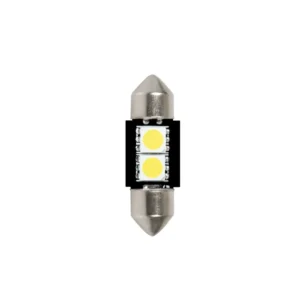 24/28V Hyper-Led 6 - 2 SMD x 3 chips - 10x31 mm - SV8,5-8 - 2 pz - D/Blister - Bianco - Doppia polarità
