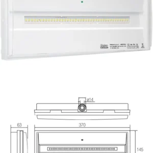 Relco sud Lampada emergenza LED 24watt IP42 SE 1h autonomia 320 LUMEN 820097