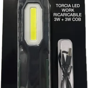 TORCIA LED WORK RICARICABILE 3W + 3W COB IMPERIA 300091