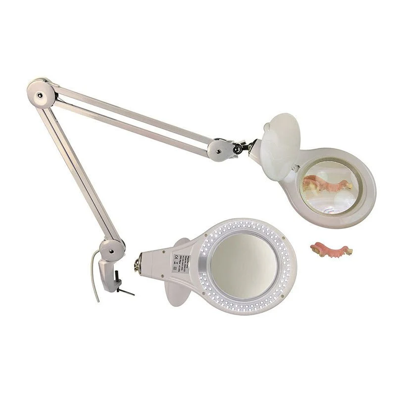Lampada LED con ingrandimento di 5 Dioptri Sistema di fissaggio Etau su stabilito.